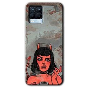 Realme 8 Pro Devil Girl Baskılı Uyumlu Silikon Kılıf