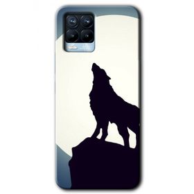 Realme 8 Pro Dolunay Bozkurt Baskılı Uyumlu Silikon Kılıf