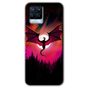 Realme 8 Pro Dragon Night Baskılı Uyumlu Silikon Kılıf