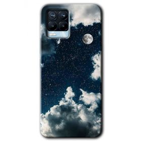 Realme 8 Pro Gece Gökyüzü Baskılı Uyumlu Silikon Kılıf