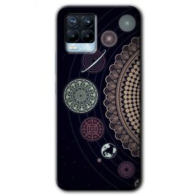 Realme 8 Pro Gezegen Döngüsü Baskılı Uyumlu Silikon Kılıf