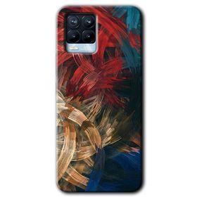 Realme 8 Pro Karma Boyalar Baskılı Uyumlu Silikon Kılıf