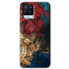 Realme 8 Pro Karma Boyalar Baskılı Uyumlu Silikon Kılıf