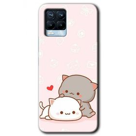 Realme 8 Pro Kedi Aşkı Baskılı Uyumlu Silikon Kılıf