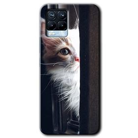 Realme 8 Pro Kedi Bakışı Baskılı Uyumlu Silikon Kılıf