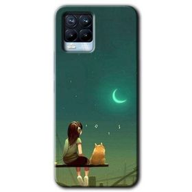 Realme 8 Pro Kedili Kız Baskılı Uyumlu Silikon Kılıf