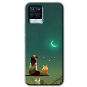 Realme 8 Pro Kedili Kız Baskılı Uyumlu Silikon Kılıf