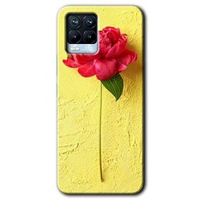 Realme 8 Pro Kırmızı Gül Baskılı Uyumlu Silikon Kılıf