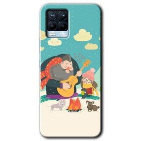 Realme 8 Pro Kış Pikniği Baskılı Uyumlu Silikon Kılıf