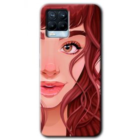Realme 8 Pro Kızıl Kız Baskılı Uyumlu Silikon Kılıf