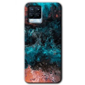 Realme 8 Pro Liquid Colorfull Baskılı Uyumlu Silikon Kılıf