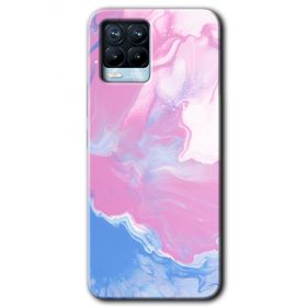 Realme 8 Pro Liquid Lekeler Art Baskılı Uyumlu Silikon Kılıf