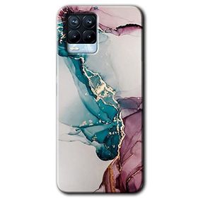 Realme 8 Pro Liquid Mermer Baskılı Uyumlu Silikon Kılıf