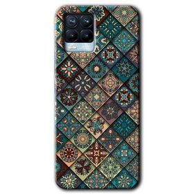 Realme 8 Pro Mandala Desen Baskılı Uyumlu Silikon Kılıf