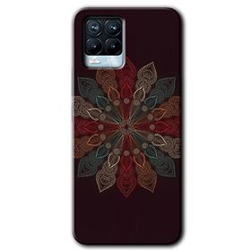 Realme 8 Pro Mandala Flower Wal Baskılı Uyumlu Silikon Kılıf