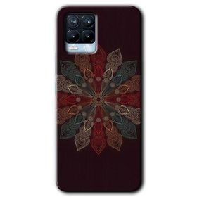 Realme 8 Pro Mandala Flower Wal Baskılı Uyumlu Silikon Kılıf