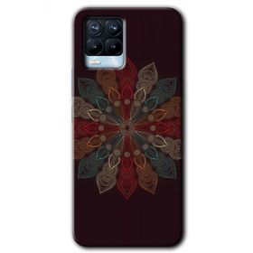 Realme 8 Pro Mandala Flower Wal Baskılı Uyumlu Silikon Kılıf