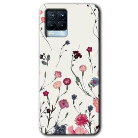 Realme 8 Pro Mat Çiçek Baskılı Uyumlu Silikon Kılıf
