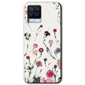 Realme 8 Pro Mat Çiçek Baskılı Uyumlu Silikon Kılıf