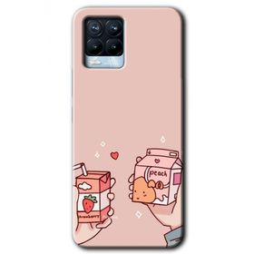Realme 8 Pro Meyveli Süt Baskılı Uyumlu Silikon Kılıf