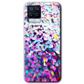 Realme 8 Pro Mosaic Fragments Colorfull Baskılı Uyumlu Silikon Kılıf