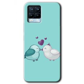 Realme 8 Pro Mutlu Kuşlar Baskılı Uyumlu Silikon Kılıf