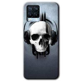 Realme 8 Pro Müzik Kurukafa Baskılı Uyumlu Silikon Kılıf