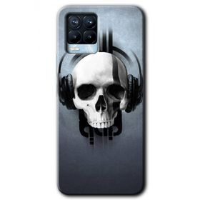 Realme 8 Pro Müzik Kurukafa Baskılı Uyumlu Silikon Kılıf