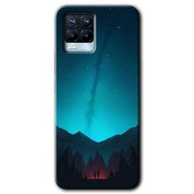 Realme 8 Pro Night Fores Mount Baskılı Uyumlu Silikon Kılıf