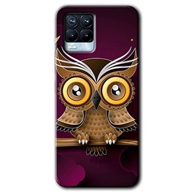Realme 8 Pro Owl Bird Branch Baskılı Uyumlu Silikon Kılıf