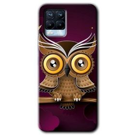 Realme 8 Pro Owl Bird Branch Baskılı Uyumlu Silikon Kılıf