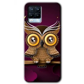 Realme 8 Pro Owl Bird Branch Baskılı Uyumlu Silikon Kılıf