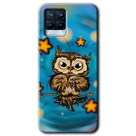 Realme 8 Pro Owl Bird Stars Baskılı Uyumlu Silikon Kılıf