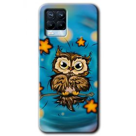 Realme 8 Pro Owl Bird Stars Baskılı Uyumlu Silikon Kılıf