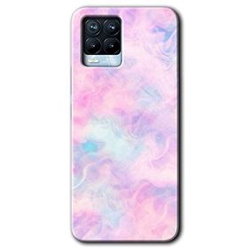 Realme 8 Pro Pembe Duman Baskılı Uyumlu Silikon Kılıf