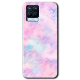 Realme 8 Pro Pembe Duman Baskılı Uyumlu Silikon Kılıf