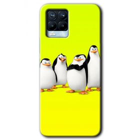 Realme 8 Pro Penguenler Baskılı Uyumlu Silikon Kılıf