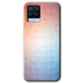 Realme 8 Pro Polygon Graident 3 Baskılı Uyumlu Silikon Kılıf