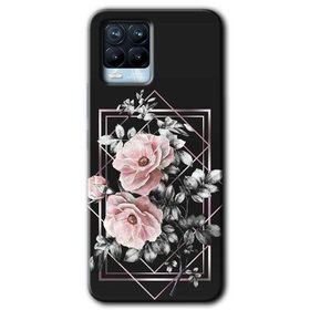 Realme 8 Pro Retro Çiçek 1 Baskılı Uyumlu Silikon Kılıf