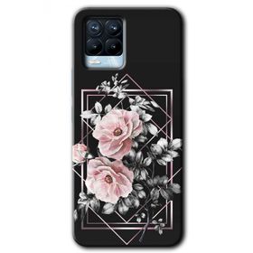 Realme 8 Pro Retro Çiçek 1 Baskılı Uyumlu Silikon Kılıf
