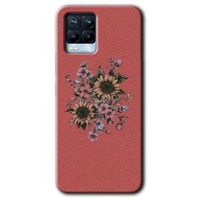 Realme 8 Pro Retro Çiçek Baskılı Uyumlu Silikon Kılıf