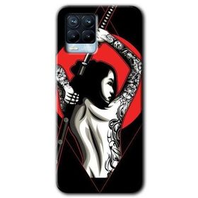 Realme 8 Pro Samurai Girl Baskılı Uyumlu Silikon Kılıf