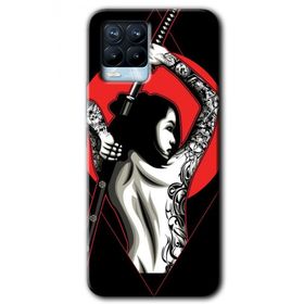 Realme 8 Pro Samurai Girl Baskılı Uyumlu Silikon Kılıf