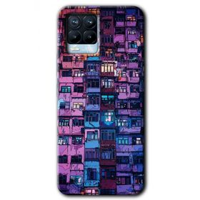Realme 8 Pro Şehir Görünümü Baskılı Uyumlu Silikon Kılıf