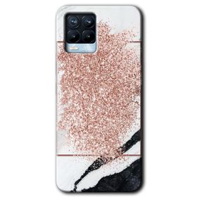 Realme 8 Pro Simli Mermer Baskılı Uyumlu Silikon Kılıf