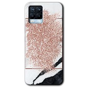 Realme 8 Pro Simli Mermer Baskılı Uyumlu Silikon Kılıf