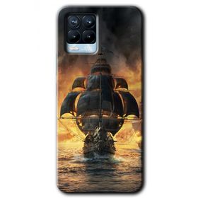 Realme 8 Pro Siyah İnci Baskılı Uyumlu Silikon Kılıf
