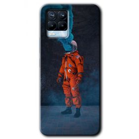 Realme 8 Pro Smoke Astronot Baskılı Uyumlu Silikon Kılıf