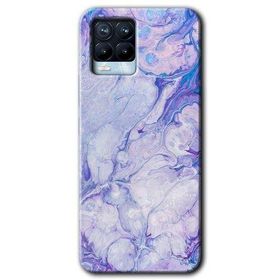 Realme 8 Pro Spots Lilac Baskılı Uyumlu Silikon Kılıf