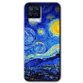 Realme 8 Pro Starry Night Baskılı Uyumlu Silikon Kılıf